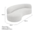 Divã Recamier Orgânico Tokyo 180cm Lado Esquerdo Bouclé Branco - Amarena Móveis