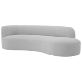 Divã Recamier Orgânico Tokyo 180cm Lado Esquerdo Bouclé Cinza - Amarena Móveis