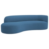 Divã Recamier Orgânico Tokyo 180cm Lado Esquerdo Linho Azul Royal - Amarena Móveis