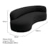 Divã Recamier Orgânico Tokyo 180cm Lado Esquerdo Linho Preto - Amarena Móveis
