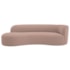 Divã Recamier Orgânico Tokyo 180cm Lado Esquerdo Linho Rose - Amarena Móveis