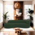 Divã Recamier Orgânico Tokyo 180cm Lado Esquerdo Linho Verde - Amarena Móveis