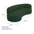 Divã Recamier Orgânico Tokyo 180cm Lado Esquerdo Linho Verde - Amarena Móveis