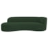 Divã Recamier Orgânico Tokyo 180cm Lado Esquerdo Linho Verde - Amarena Móveis