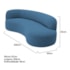 Divã Recamier Orgânico Tokyo 200cm Lado Direito Linho Azul Royal - Amarena Móveis
