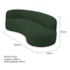 Divã Recamier Orgânico Tokyo 200cm Lado Direito Linho Verde - Amarena Móveis