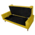 Divã Recamier Sofá Baú Félix 140 cm Suede Amarelo - AM Decor