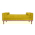 Divã Recamier Sofá Baú Félix 140 cm Suede Amarelo - AM Decor