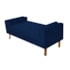 Divã Recamier Sofá Baú Félix 140 cm Suede Azul Marinho - AM Decor