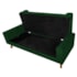 Divã Recamier Sofá Baú Félix 140cm Suede Verde - AM Decor