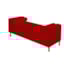 Divã Recamier Sofá Baú Félix 160 cm Corano Vermelho - AM Decor