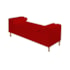 Divã Recamier Sofá Baú Félix 160 cm Corano Vermelho - AM Decor