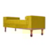 Divã Recamier Sofá Baú Félix 160 cm Suede Amarelo - AM Decor