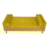Divã Recamier Sofá Baú Félix 160 cm Suede Amarelo - AM Decor