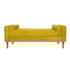 Divã Recamier Sofá Baú Félix 160 cm Suede Amarelo - AM Decor