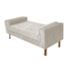 Divã Recamier Sofá Baú Félix 160 cm Suede Bege - AM Decor