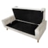 Divã Recamier Sofá Baú Félix 160 cm Suede Bege - AM Decor