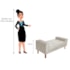 Divã Recamier Sofá Baú Félix 160 cm Suede Bege - AM Decor