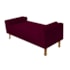 Divã Recamier Sofá Baú Félix 160 cm Suede Bordô - AM Decor