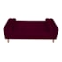 Divã Recamier Sofá Baú Félix 160 cm Suede Bordô - AM Decor