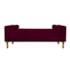 Divã Recamier Sofá Baú Félix 160 cm Suede Bordô - AM Decor