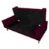 Divã Recamier Sofá Baú Félix 160 cm Suede Bordô - AM Decor