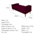 Divã Recamier Sofá Baú Félix 160 cm Suede Bordô - AM Decor