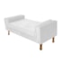 Divã Recamier Sofá Baú Félix 160 cm Suede Branco - AM Decor