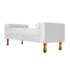 Divã Recamier Sofá Baú Félix 160 cm Suede Branco - AM Decor