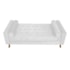 Divã Recamier Sofá Baú Félix 160 cm Suede Branco - AM Decor