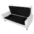 Divã Recamier Sofá Baú Félix 160 cm Suede Branco - AM Decor