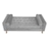 Divã Recamier Sofá Baú Félix 160 cm Suede Cinza - AM Decor