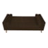 Divã Recamier Sofá Baú Félix 160 cm Suede Marrom - AM Decor