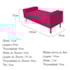 Divã Recamier Sofá Baú Félix 160 cm Suede Pink - AM Decor