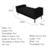 Divã Recamier Sofá Baú Félix 160 cm Suede Preto - AM Decor