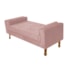 Divã Recamier Sofá Baú Félix 160 cm Suede  Rosê - AM Decor