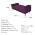 Divã Recamier Sofá Baú Félix 160 cm Suede Roxo - AM Decor