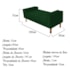 Divã Recamier Sofá Baú Félix 160 cm Suede Verde - AM Decor