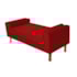 Divã Recamier Sofá Baú Félix 160 cm Suede Vermelho - AM Decor