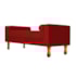 Divã Recamier Sofá Baú Félix 160 cm Suede Vermelho - AM Decor