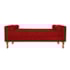 Divã Recamier Sofá Baú Félix 160 cm Suede Vermelho - AM Decor