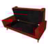 Divã Recamier Sofá Baú Félix 160 cm Suede Vermelho - AM Decor