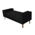 Divã Recamier Sofá Baú Félix 195 cm Suede Preto - AM Decor