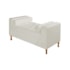 Divã Recamier Sofá Baú Félix 90 cm Corano Bege - AM Decor