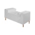 Divã Recamier Sofá Baú Félix 90 cm Corano Branco - AM Decor