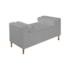 Divã Recamier Sofá Baú Félix 90 cm Corano Cinza - AM Decor