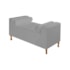 Divã Recamier Sofá Baú Félix 90 cm Corano Cinza - AM Decor