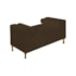 Divã Recamier Sofá Baú Félix 90 cm Corano Marrom - AM Decor