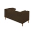 Divã Recamier Sofá Baú Félix 90 cm Corano Marrom - AM Decor