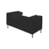 Divã Recamier Sofá Baú Félix 90 cm Corano Preto - AM Decor